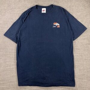 Joy Athletic T-Shirt Mens XL Navy Blue Excellent Denver Broncos Terrell Davis 30
